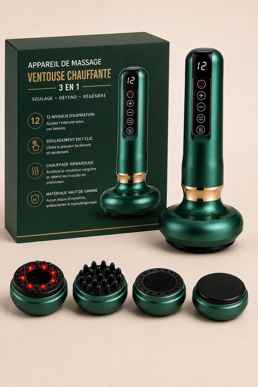 Ventouse massante chauffante