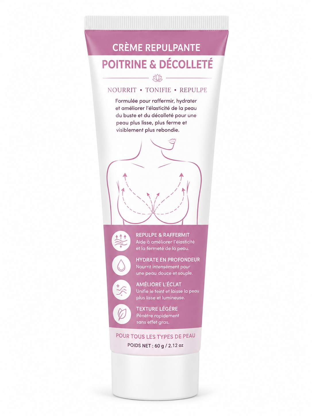 Crème repulpante poitrine et décolleté